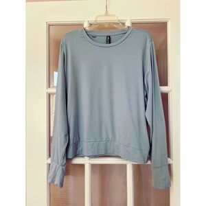 Lukka Lux Light Blue Crew Neck Long Sleeve Shirt